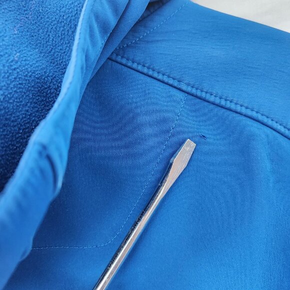 Columbia Sportswear Men’s Hooded Jacket Size Large Blue White Zipper - Picture 14 of 16